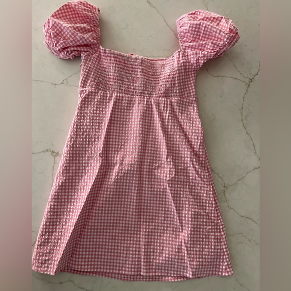 Zara Pink Gingham Dress - Picture 5 of 9